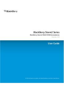 Blackberry Storm 2 9550 manual. Tablet Instructions.